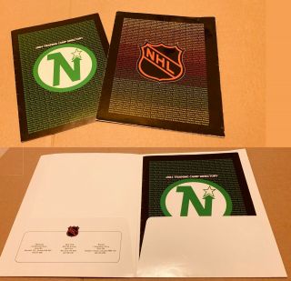 1984 - 85 Minnesota North Stars Training Camp Booklet In Nhl Folder Vintage Hockey