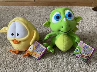 Nessie The Dragon & Sweety Chick - Singing 8 " Plush Stuffed Toy 2005 Jamster