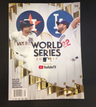 2017 World Series Program Houston Astros Vs Los Angeles Dodgers Unscored