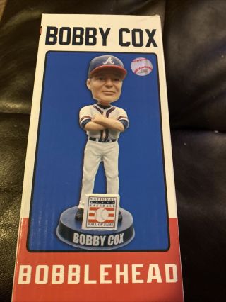 Bobby Cox Atlanta Braves Bobble Bobblehead Collectible Sga W/box Hall Of Fame