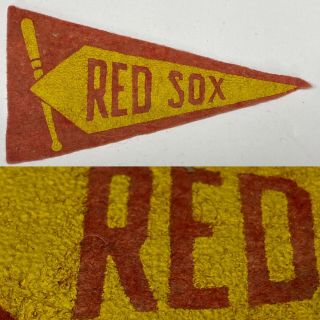 1930s Boston Red Sox Massachusetts Baseball Mini Pennant 2.  25x4.  25 Fenway Park