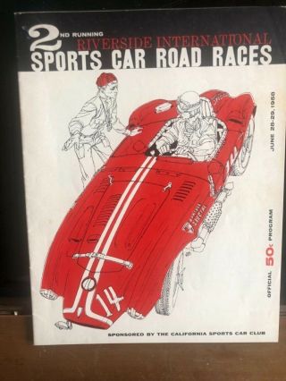 1958 Sports Car Road Race At Riverside International Program