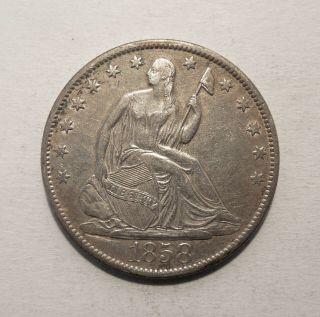1858 - O - Seated Liberty Half Dollar - 50¢ - Silver Coin
