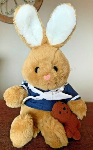 12 " Vintage 1984 R.  Dakin Co.  Brown Bunny Rabbit Sailor Stuffed Animal Plush Toy