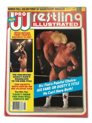 Pro Wrestling Illustrated January 1982: Ric Flair Hulk Hogan Dusty Rhodes