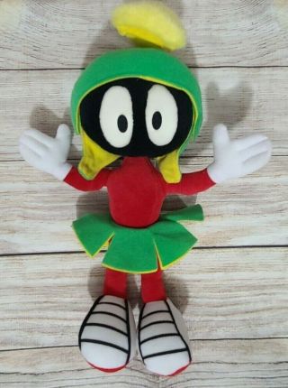 Six Flags Exclusive Looney Tunes Plush Marvin The Martian Stuffed Doll 17 "