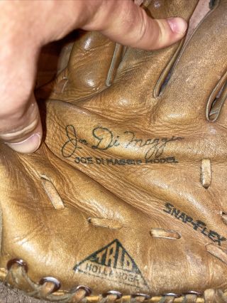 Vintage 1950’s Joe Dimaggio Yankee Clipper Trio Hollander Baseball Glove Youth