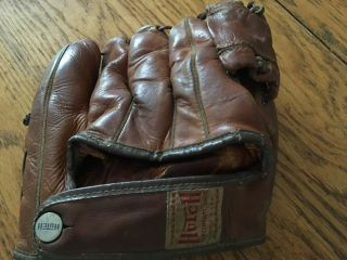 Vtg Hutch 100 Baseball Glove Mitt,  Vintage 1960,  Collectible 1950 