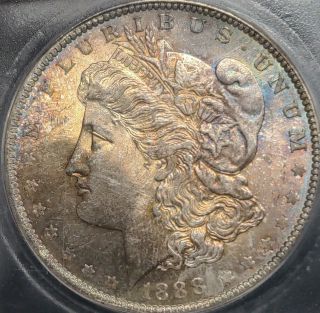 1888 - P Morgan Silver Dollar Icg Ms65 Toning