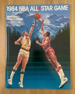 Vintage 1984 Nba Basketball All - Star Game Program - Magic Johnson & Larry Bird