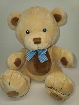 11 " Russ Cubbles The Lovable Cub Teddy Bear Plush Tan Brown Blue Ribbon
