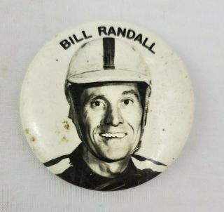 Rare Vintage Bill Randall Formula 1 Midget Race Car Driver 2 " Sepia Pin Button