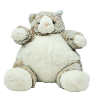 Unipak Plumpee Cat Plush Stuffed Animal Kitty Gray Tabby Kids Toy 9 "
