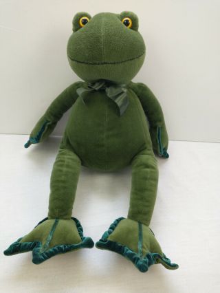 16 " Russ Pheebs Plush Green Sitting Frog Stuffed Animal