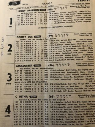 1970 Wonderland Greyhound Program.  36th Running of the Wonderland Derby 2