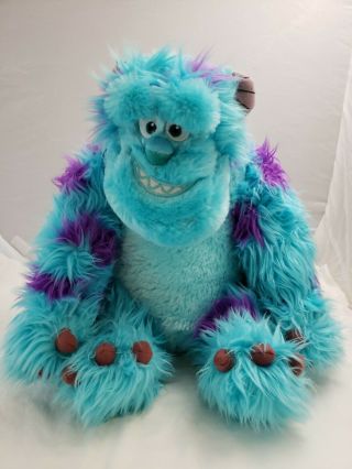Disney Monsters Inc Sulley Sullivan Plush 18 " Blue Purple Stuffed Monster Vguc