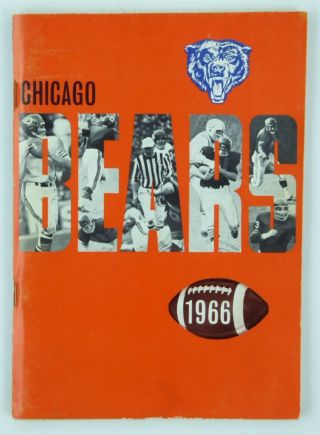 Chicago Bears 1966 Press Media Guide Ditka Butkus Gale Sayers George Halas Vg,