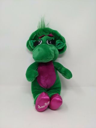Vintage 1992 Baby Bop Plush Barney & Friends 14 " Stuffed Toy Green & Purple