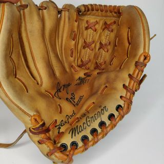 Vintage Leather Baseball Glove Macgregor G19t 10 " Joe Morgan Pro Model Lht Euc