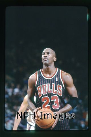 1996 Michael Jordan Chicago Bulls Nba Color Photo Slide Crystal Clear