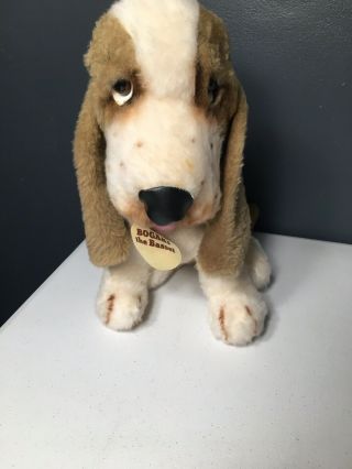 Vtg 1976 Animal Fair Inc.  Bogart The Basset Hound Dog Plush W/ Collar 13 " Tall