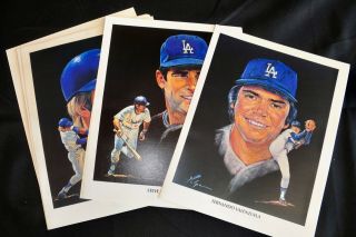 1982 Union 76 Los Angeles Dodgers 1981 World Series Color Print Set.