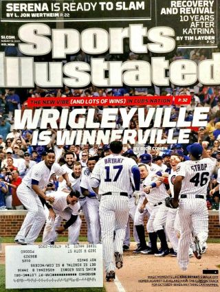 Sports Illustrated August 31,  2015 Kris Bryant Chicago Cubs World Series Champs