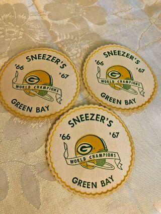 Three Green Bay Packers Sneezer 