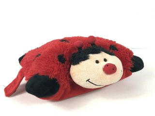 Pillow Pets Pee Wees Ladybug 11.  5 " X 10 " Stuffed Plush Animal Red Black Cute B16