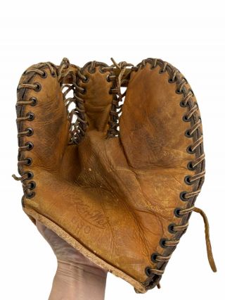Vintage Ferris Fain Baseball Glove Ken Wel 680 First Baseman Mitt Rh Throw
