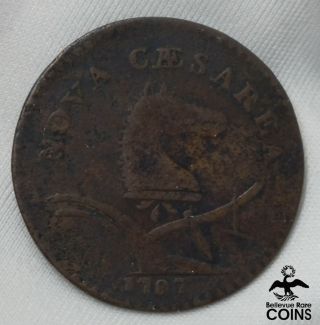 1787 United States 1 Cent Copper Coin Jersey Nova CÆsarea Sprig Above Plow
