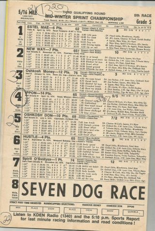 Racing greyhound program Interstate Kennel Club Colarado Feb.  2,  1977 2
