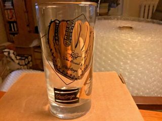 Rare Stan Musial Rawlings Baseball Glove Glass.  St Louis Cardinals.  Hall Of Fame