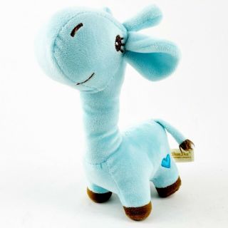 Dan Dee Collectors Choice Blue Giraffe Plush Stuffed Animal Heart Baby Toy 8 "