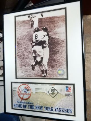 Yogi Berra Plaque With First Day Cover Yankee Stadium Home Of The Ny Yankees