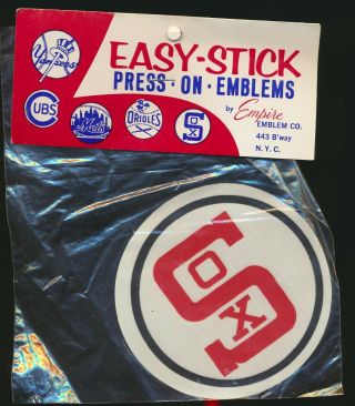 1960s Vintage Empire Emblem Easy - Stick Press On Vintage Patch White Sox