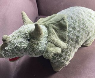 Pillow Pets Cushion / Plush Toy Tricertops Dinosaur Green