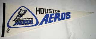 Vintage Houston Aeros Defunct Hockey Team 1970 