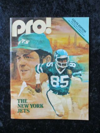 Vintage October 7,  1979 Baltimore Colts Vs York Jets Pro Program 1625
