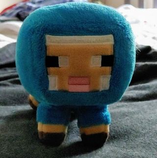Jinx Mojang Minecraft Blue Baby Sheep Plush Stuffed Toy " Pre - Loved "