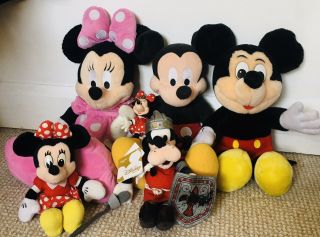 Mickey And Minnie Mouse Bundle Disney Soft Cuddly Toys Keyring ❤️