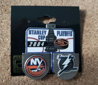 Tampa Bay Lightning Vs York Islanders 2004 Nhl Stanley Cup Playoff Pin