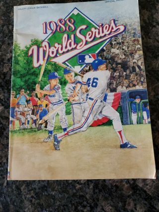 1988 World Series Program - Los Angeles Dodgers Oakland A 