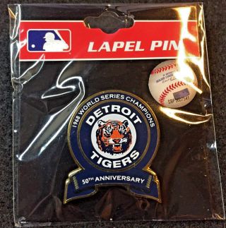 Detroit Tigers 1968 World Series Champions 50th Anniversary 2018 Lapel Pin