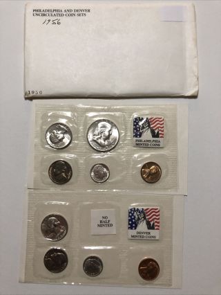 1956 Us Set - P & D Bu Coins - In Envelope