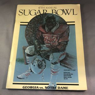 1981 Sugar Bowl Program Georgia V Notre Dame Football - Uga National Champions