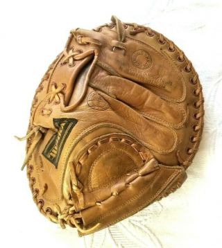 Regent Catchers Mitt Cm112 Leather Brown Baseball Softball Left Hand Handmade