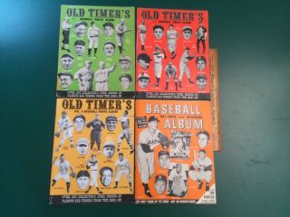Old Timers Baseball Photo Albums Vol 1 - 2 - 3 Pub.  1961 - 1966 Baseball Album 1961