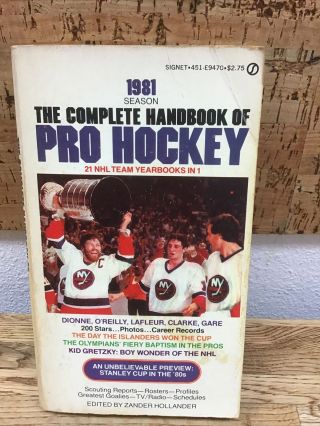 1981 Season The Complete Handbook Of Pro Hockey By Zander Hollander Euc D - 2