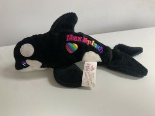 Lisa Frank Max Splash Bean Bag Plush Whale Beanie Baby